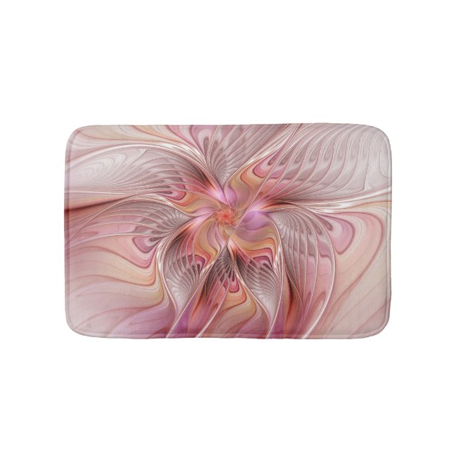 Abstract Butterfly Colourful Fantasy Fractal Art Bath Mat (Front)