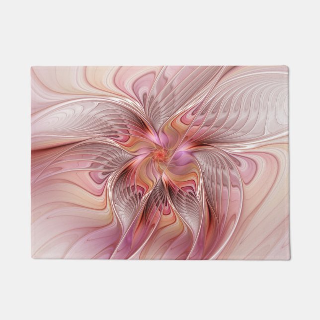 Abstract Butterfly Colourful Fantasy Fractal Art Doormat (Front)