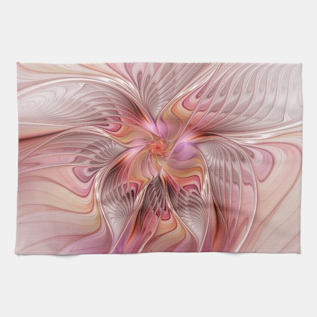 Abstract Butterfly Colourful Fantasy Fractal Art Kitchen Towel (Horizontal)