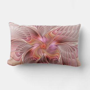 Abstract Butterfly Colourful Fantasy Fractal Art Lumbar Pillow