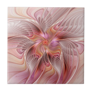 Abstract Butterfly Colourful Fantasy Fractal Art Tile