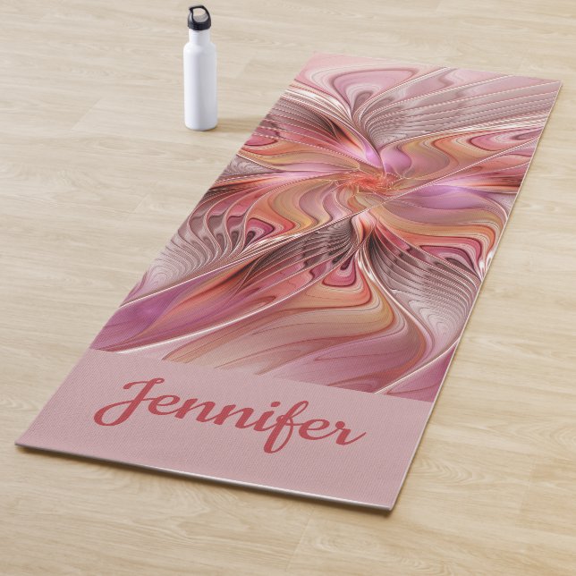 Abstract Butterfly Colourful Fantasy Fractal Name Yoga Mat (In Situ)
