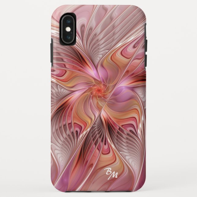 Abstract Butterfly Colourful Fractal Art Initials Case-Mate iPhone Case (Back)