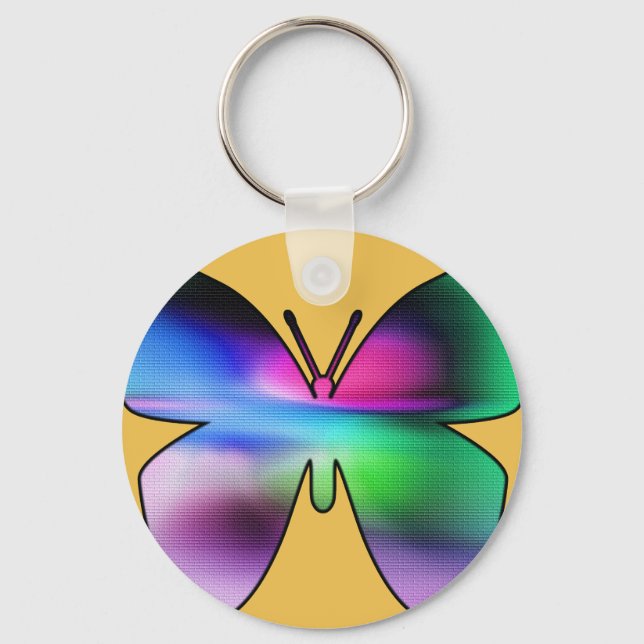 Abstract Butterfly Colourful Keychain (Front)