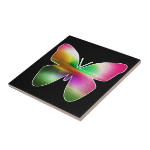 Abstract Butterfly Colourful Tile