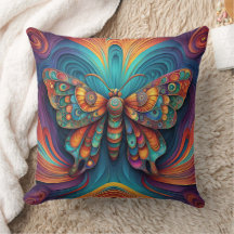 ABSTRACT BUTTERFLY CUSHION