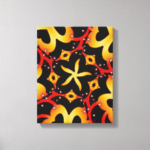 Abstract Butterfly heARTs Wrapped Canvas