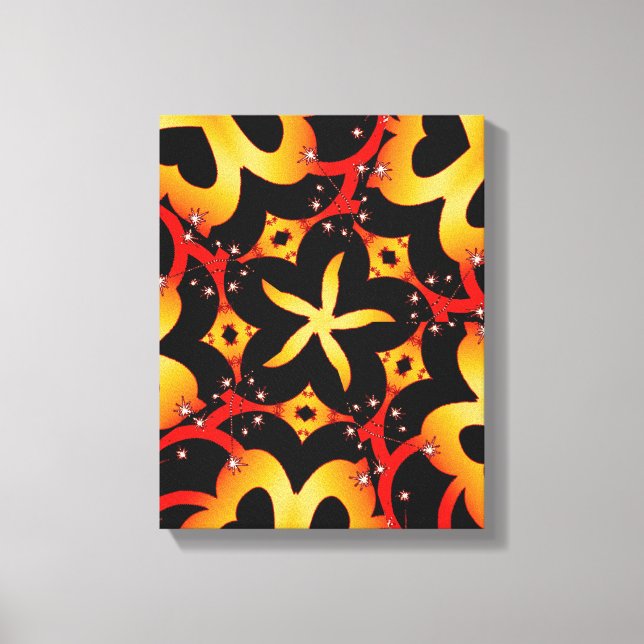 Abstract Butterfly heARTs Wrapped Canvas (Front)