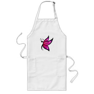 Abstract Butterfly Long Apron