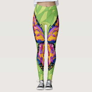 Abstract butterfly painting  leggings
