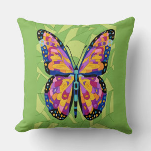 Abstract butterfly painting  throw pillow