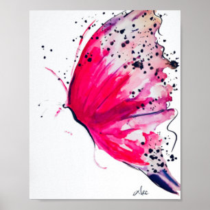 Abstract Butterfly Premium Canvas Poster (8x10)