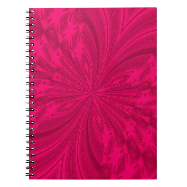 Abstract Butterfly Raspberry Pink Notebook (Front)