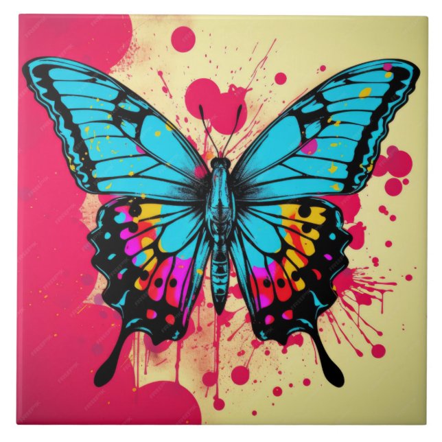 Abstract butterfly tile (Front)