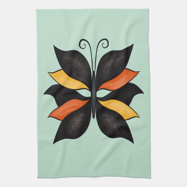 Abstract Butterfly Weird Beautiful Insect Kitchen Towel (Vertical)