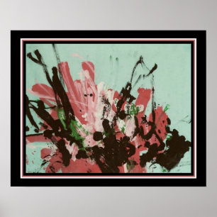 Abstract by Chimpanzee "Congo" ca. 1950s Poster