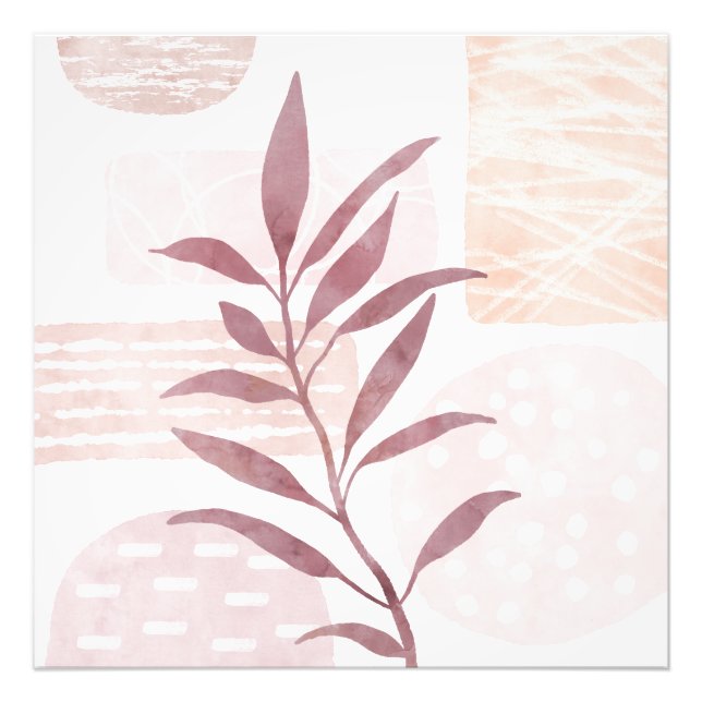 Abstract Calming Watercolor Shapes Photo Print (Front)