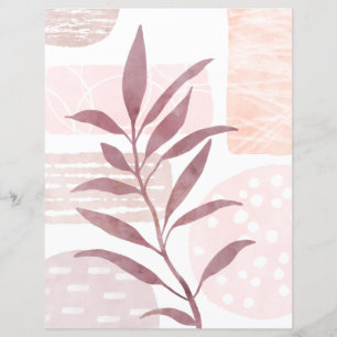 Abstract Calming Watercolor Shapes Scrapbook Paper