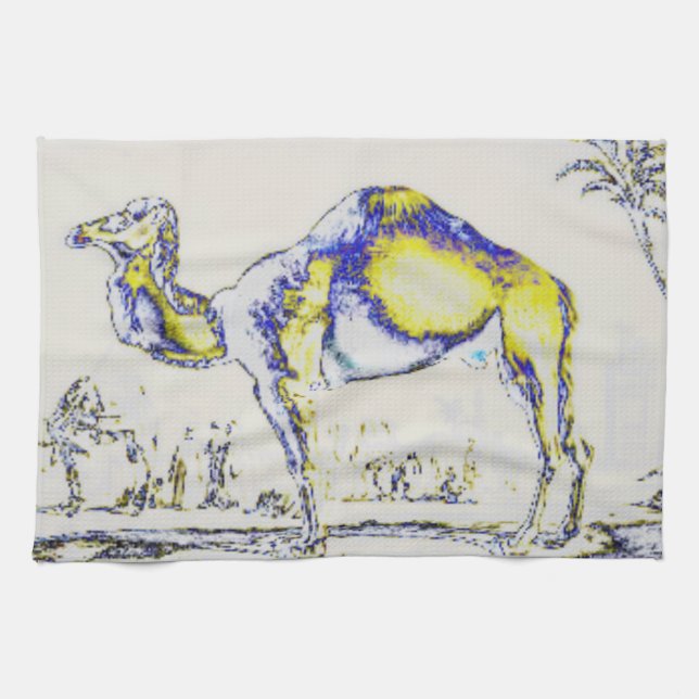 Abstract Camel....replica   Kitchen Towel (Horizontal)