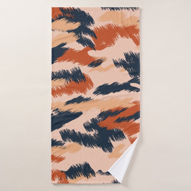 Abstract camouflage pattern. Seamless vintage wall Bath Towel (Bath Towel)