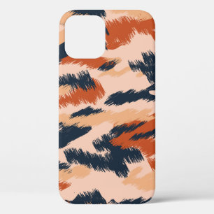 Abstract camouflage pattern. Seamless vintage wall iPhone 12 Case