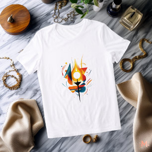 Abstract Candle Flame Artistic Light & Fire Tri-Blend Shirt