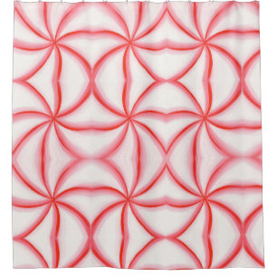 Abstract Candy Mint Swirl Pattern Shower Curtains