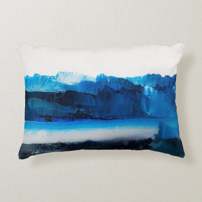 Abstract Canvas: Modern Art Texture. Accent Pillow (Front)
