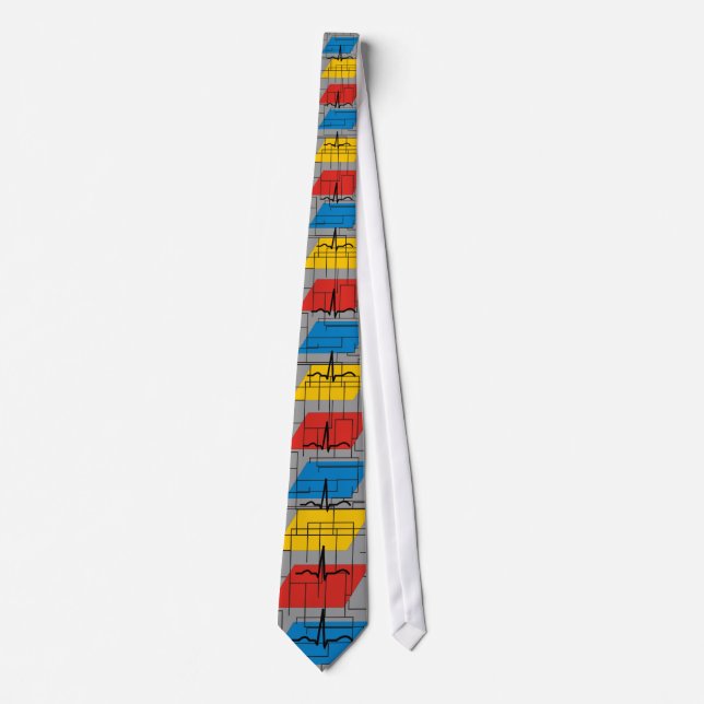 Abstract Cardiologist Tie QRS Segment (Front)