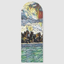 Abstract Caribbean Beach Brick Art