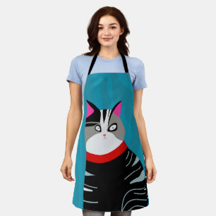 Abstract Cat Apron