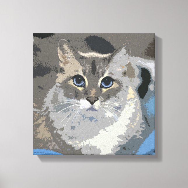 Abstract Cat Canvas Print (Front)