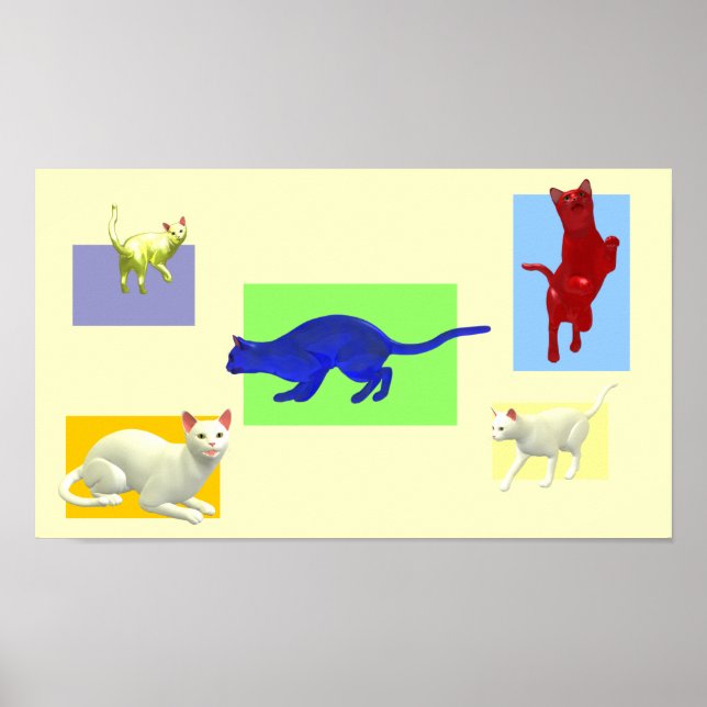 Abstract Cat Collection Poster (Front)