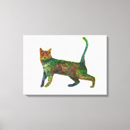 Abstract Cat Fantasy Canvas Print
