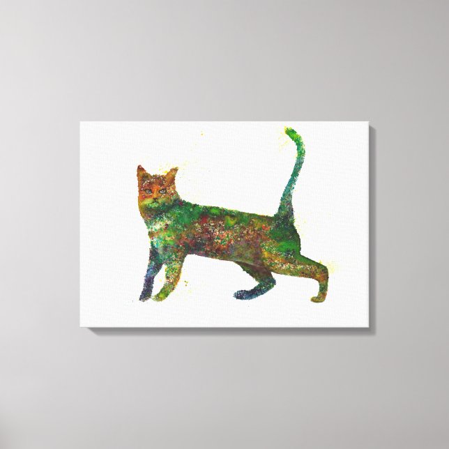 Abstract Cat Fantasy Canvas Print (Front)