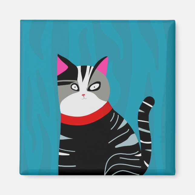 Abstract Cat Magnet (Front)