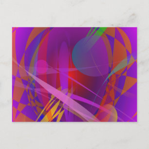 Abstract Cat's Face Postcard