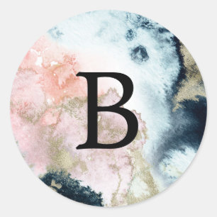 Abstract Celestial Monogram Wedding Envelope Seals