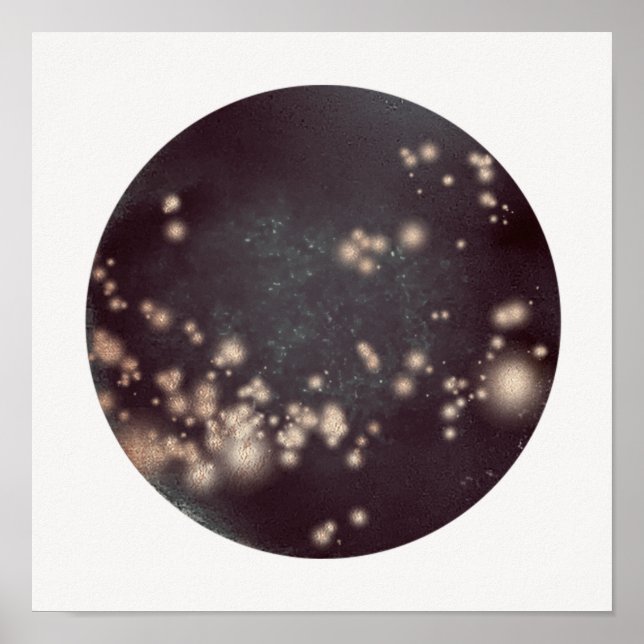 Abstract Celestial Moon Art Poster (Front)