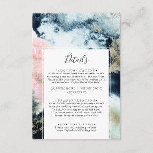 Abstract Celestial Wedding Details Enclosure Card