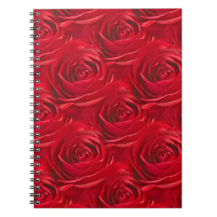 Abstract Centre of Red Rose Wallpaper Notebook