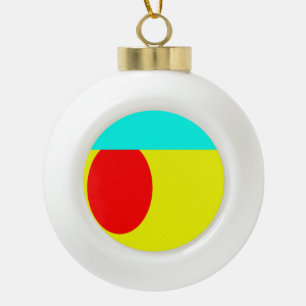 Abstract Ceramic Ball Christmas Ornament