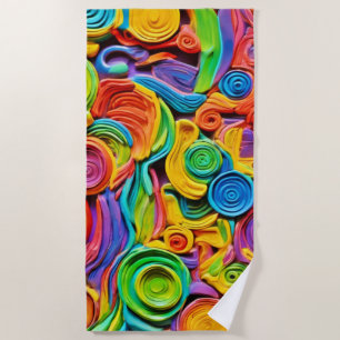 Abstract Ceramic Joy Beach Towel