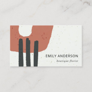 ABSTRACT CERAMIC TEXTURE MODERN TERRACOTTA RUST BUSINESS CARD