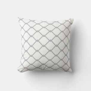 Abstract Chain Link Fence Throw Pillow