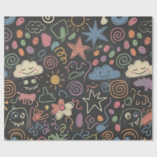 Abstract Chalk Pattern 2025 Wrapping Paper