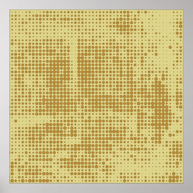 Abstract chaotic halfton. Texture of dots. Futuris Poster (Front)