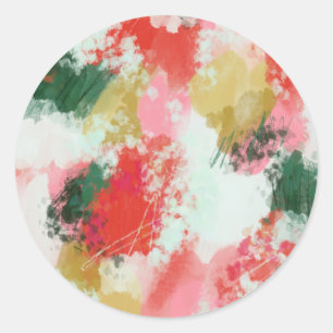 Abstract Cheer Classic Round Sticker