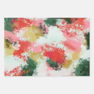 Abstract Cheer Wrapping Paper Sheet