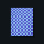 Abstract Chequered Shapes Pattern in Blue   Canvas Print<br><div class="desc">Abstract Chequered Shapes Pattern in Blue Canvas Print</div>
